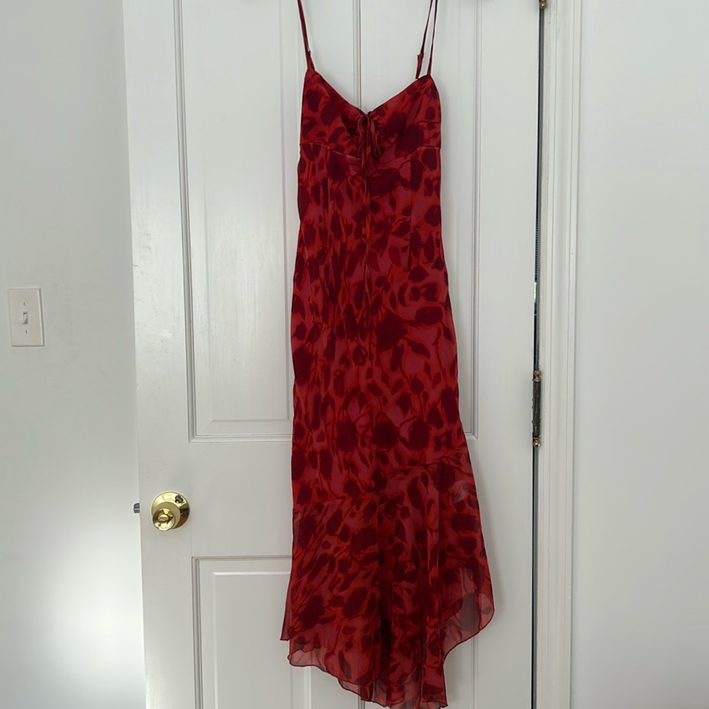 Peppermayo Asymmetrical Red Dress
